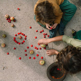 Wooden Mandala Half  Spheres - 36 Pieces