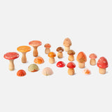 Wooden Mushroom Grove - 18 Pieces
