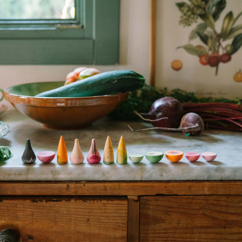 Wooden Veggies - 12 Pieces