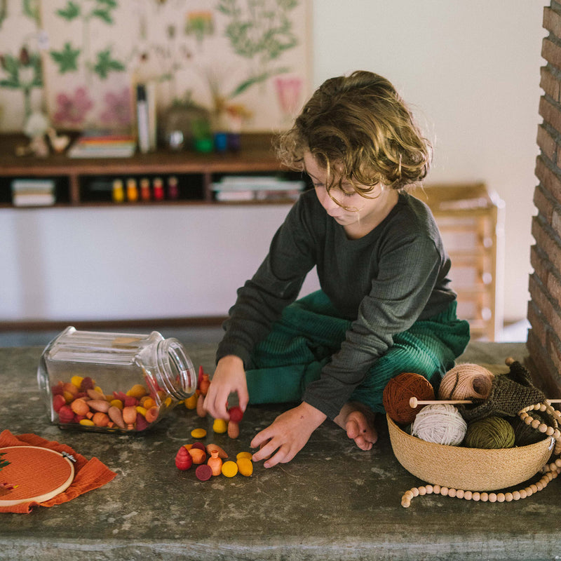 Wooden Warm Mandala Mix  - 81 Pieces