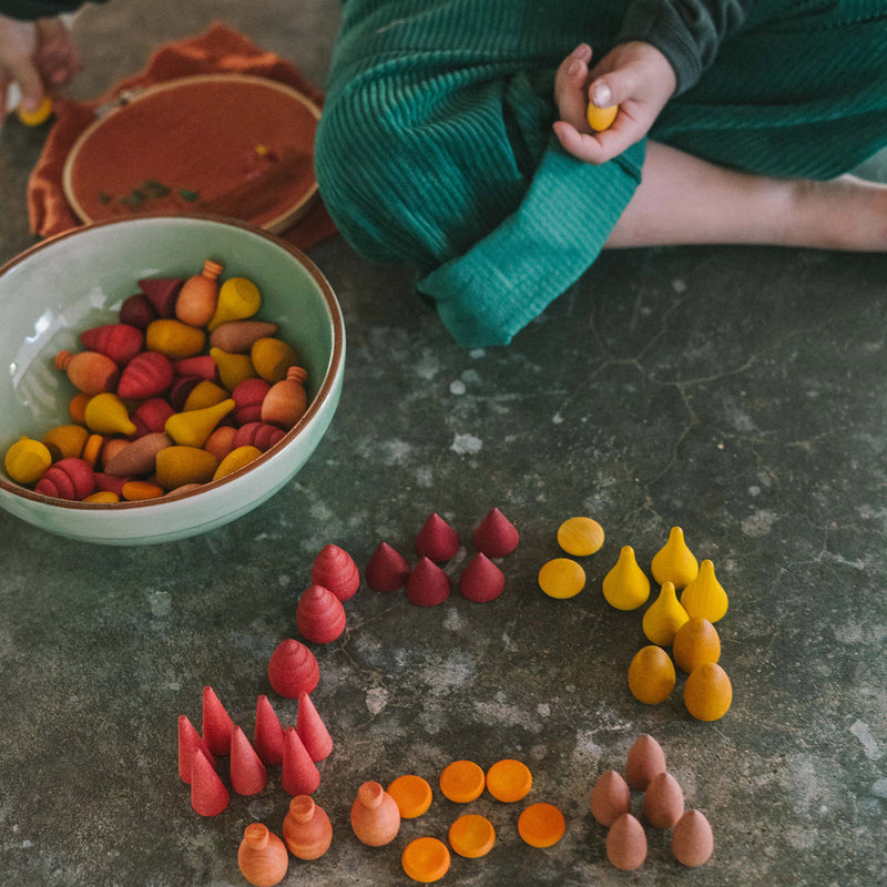 Wooden Warm Mandala Mix  - 81 Pieces