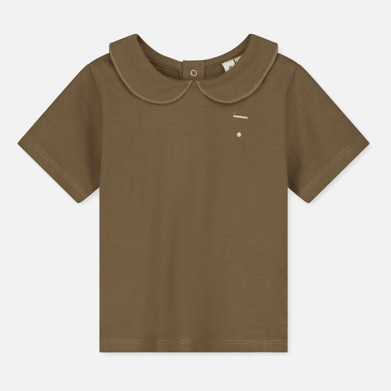 Baby Cotton Collar Tee - Woody