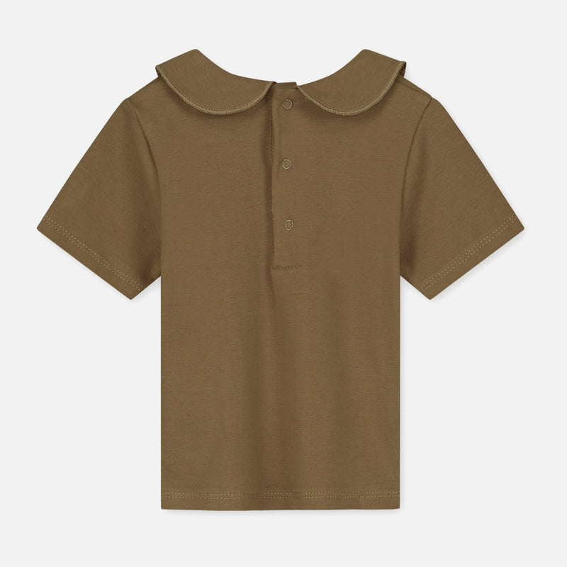 Baby Cotton Collar Tee - Woody