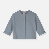 Baby Cotton Raglan Cardigan - Stone Grey