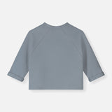 Baby Cotton Raglan Cardigan - Stone Grey