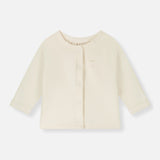 Baby Cotton Raglan Cardigan - Cream