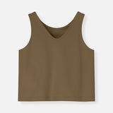 Kids Cotton Boxy Tank Top - Woody