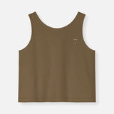 Kids Cotton Boxy Tank Top - Woody