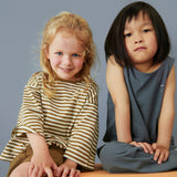 Kids Cotton Boxy Tank Top - Blue Grey