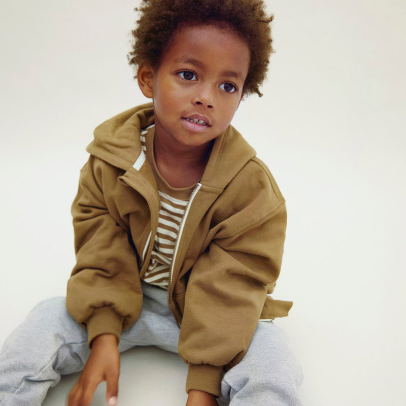 Kids Cotton Hooded Cardigan - Woody
