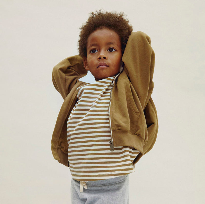 Kids Cotton Hooded Cardigan - Woody