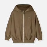 Kids Cotton Hooded Cardigan - Woody