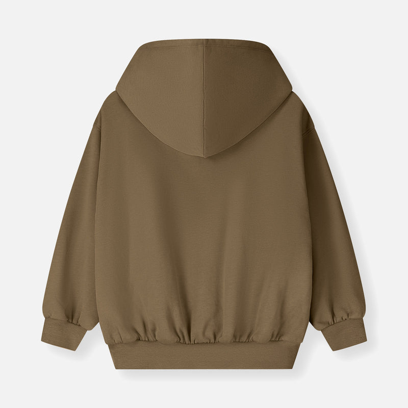 Kids Cotton Hooded Cardigan - Woody