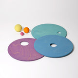 Wooden Grimms x Stapelstein Rolling Discs - Cool Pastel  