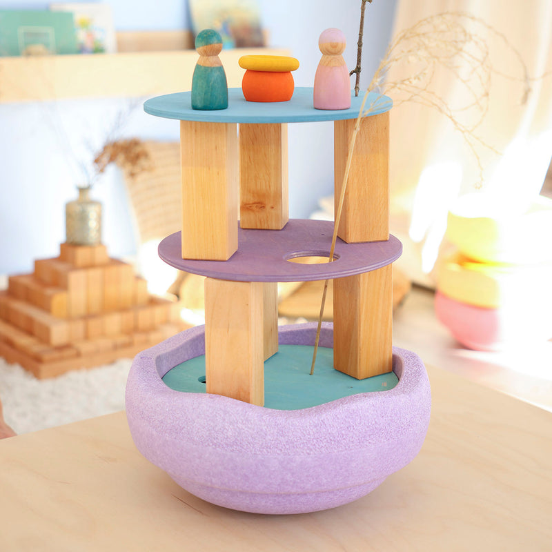 Wooden Grimms x Stapelstein Rolling Discs - Cool Pastel  