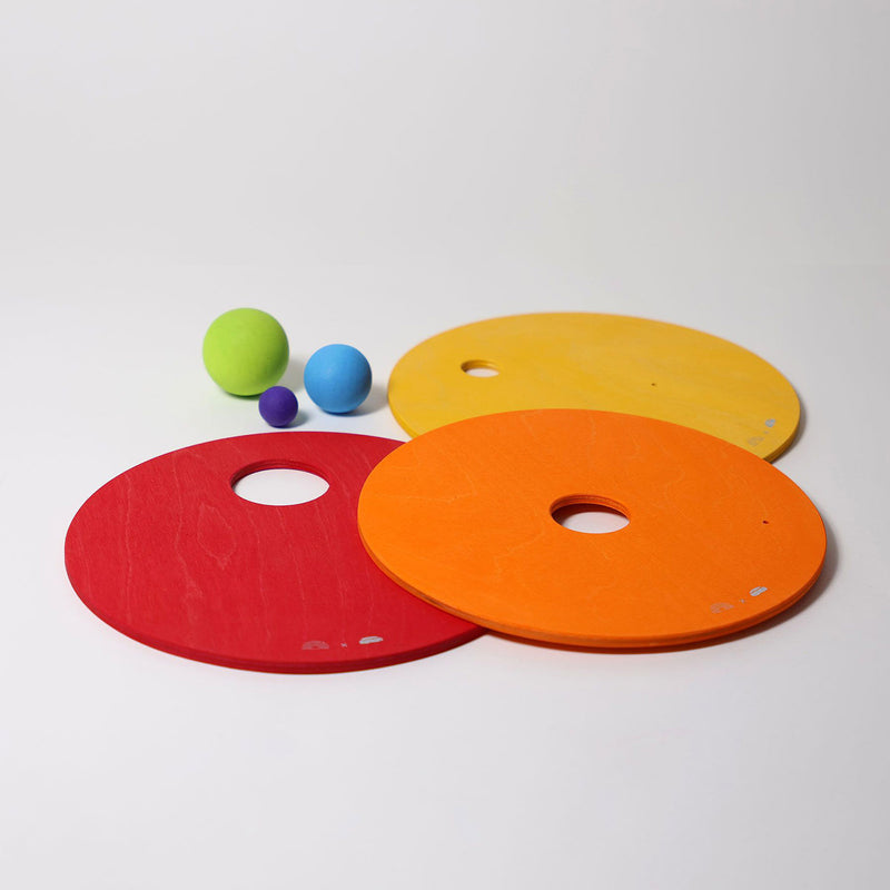 Wooden Grimms x Stapelstein Rolling Discs - Warm Classic