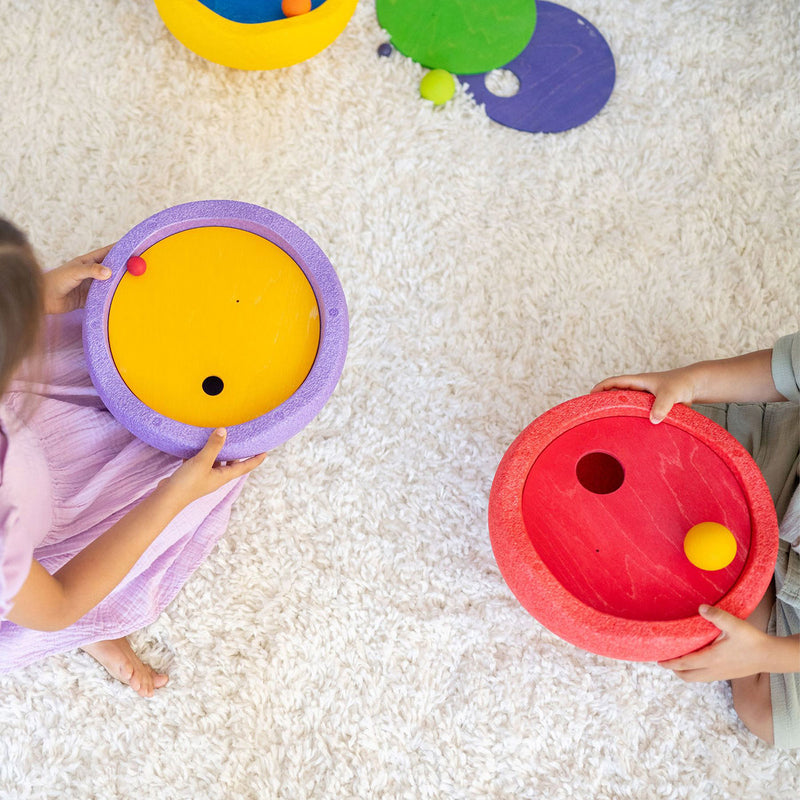 Wooden Grimms x Stapelstein Rolling Discs - Warm Classic