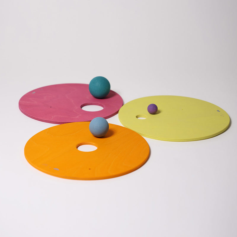 Wooden Grimms x Stapelstein Rolling Discs - Warm Pastel  