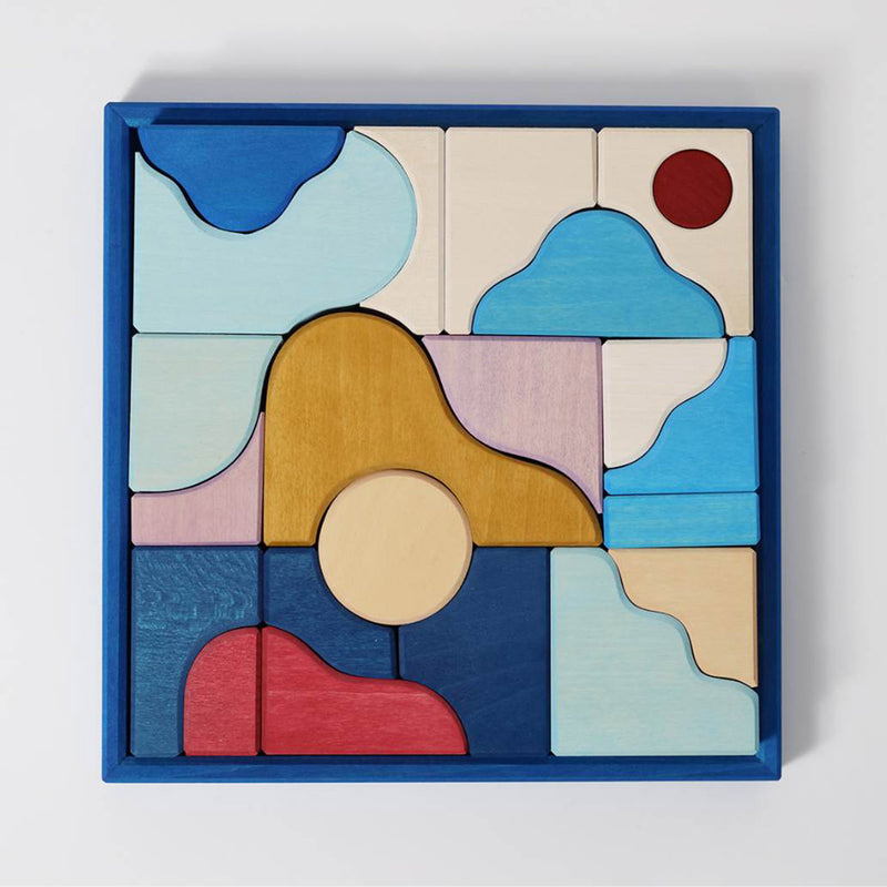 Wooden Small Building Set - Wave