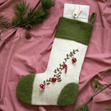 Handmade Felted Wool Stocking - Garland