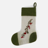 Handmade Felted Wool Stocking - Garland
