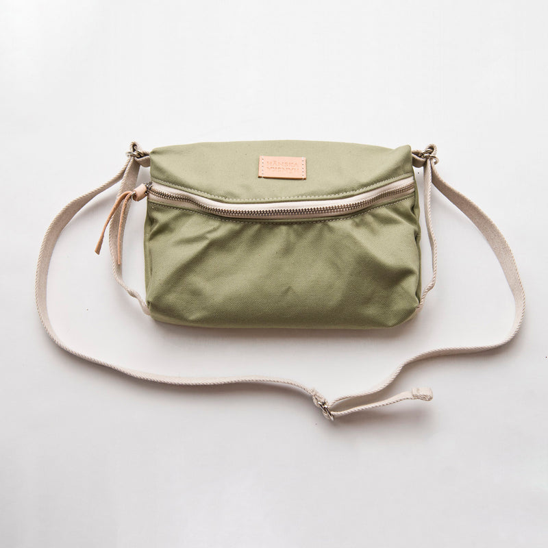 Cotton Valor Cross Body Bag - Pale Olive