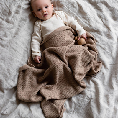 Merino Wool Dora Blanket/Swaddle - Sand