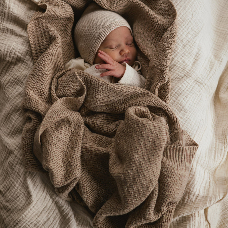 Merino Wool Dora Blanket/Swaddle - Sand