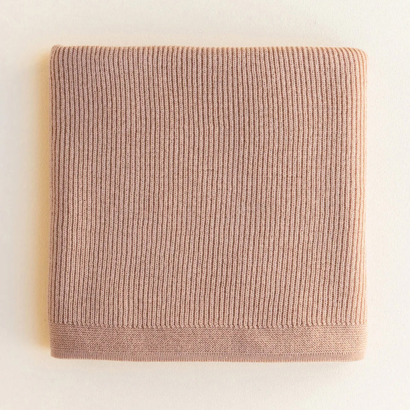 Merino Wool Felix Swaddle/Baby Blanket - Rose
