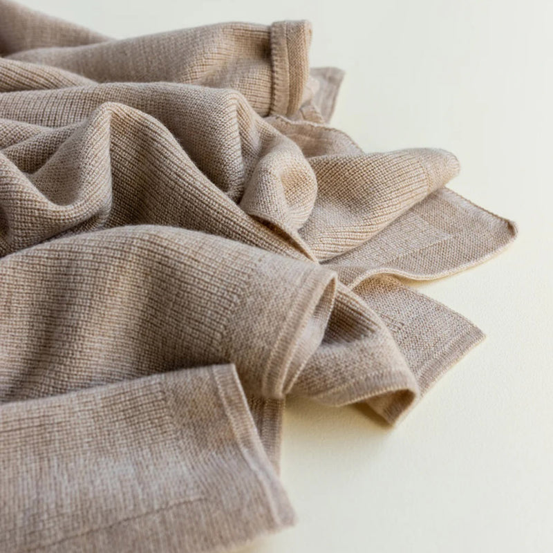 Merino Wool Felix Swaddle/Baby Blanket - Sand