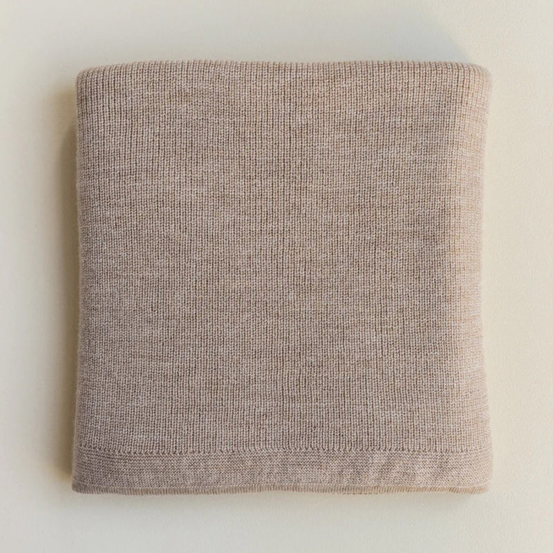 Merino Wool Felix Swaddle/Baby Blanket - Sand