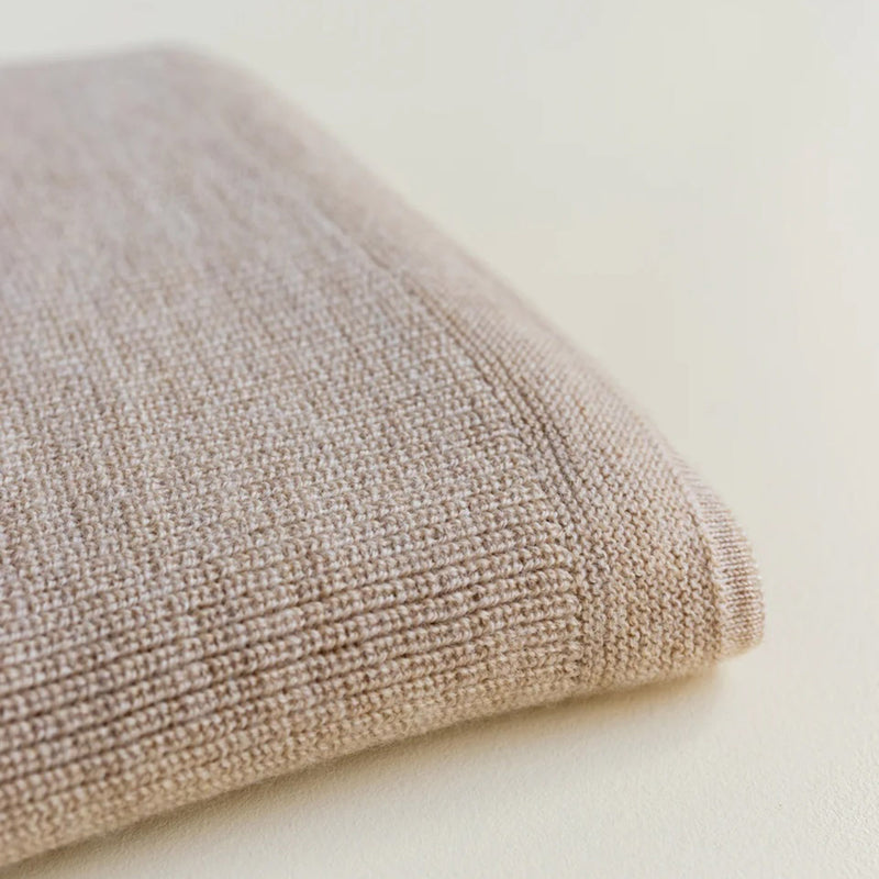 Merino Wool Felix Swaddle/Baby Blanket - Sand