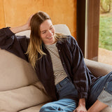 Women's Cotton Gathered Blouse - Marino