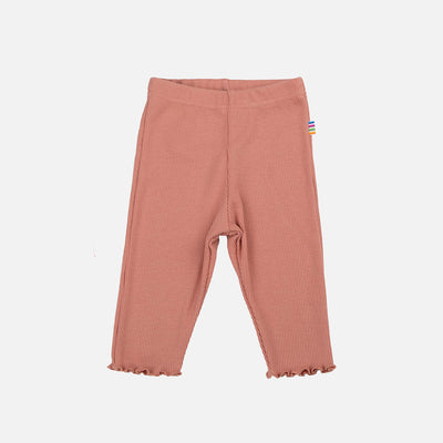 Baby & Kids Cotton Rib Leggings - Blush