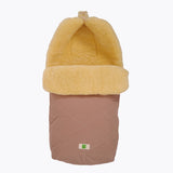 Cotton/Sheepskin Universal Pushchair Footmuff - Sand