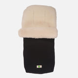 Cotton Mimosa Tanned Sheepskin Universal Pushchair Footmuff - Black