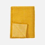 Lambswool Velvet Midi Blanket/Throw - Saffron