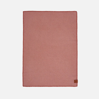 Lambswool/Recycled Wool Cosy Baby Blanket/Swaddle - Pink/Rust