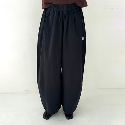 Women's Cotton Parachute Pants - Black