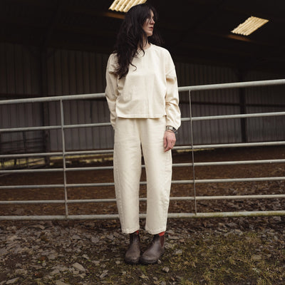 Womens Cotton Arc Pants - Naturel