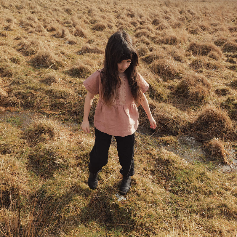 Elowan Baby & Kids Top - Linen - Peony