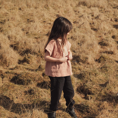 Elowan Baby & Kids Top - Linen - Peony