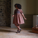 Cotton Elizabeth Dress - Tea Rose Check