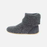 Boiled Wool Tall Slipper boot - Anthracite