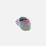 Boiled Wool/Suede Slipper Shoe - Grey Melange