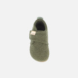 Boiled Wool Slipper Shoe - Moss