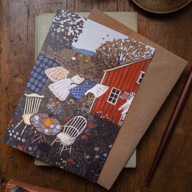 Greeting Card - Tea in The Garden