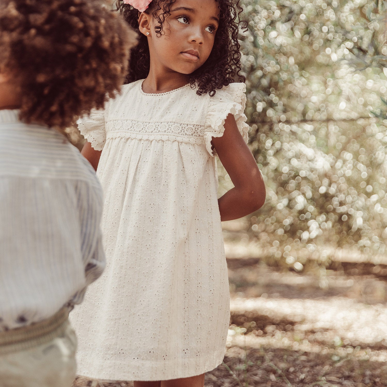 Kids Cotton Shantiya Dress - Cream – MamaOwl