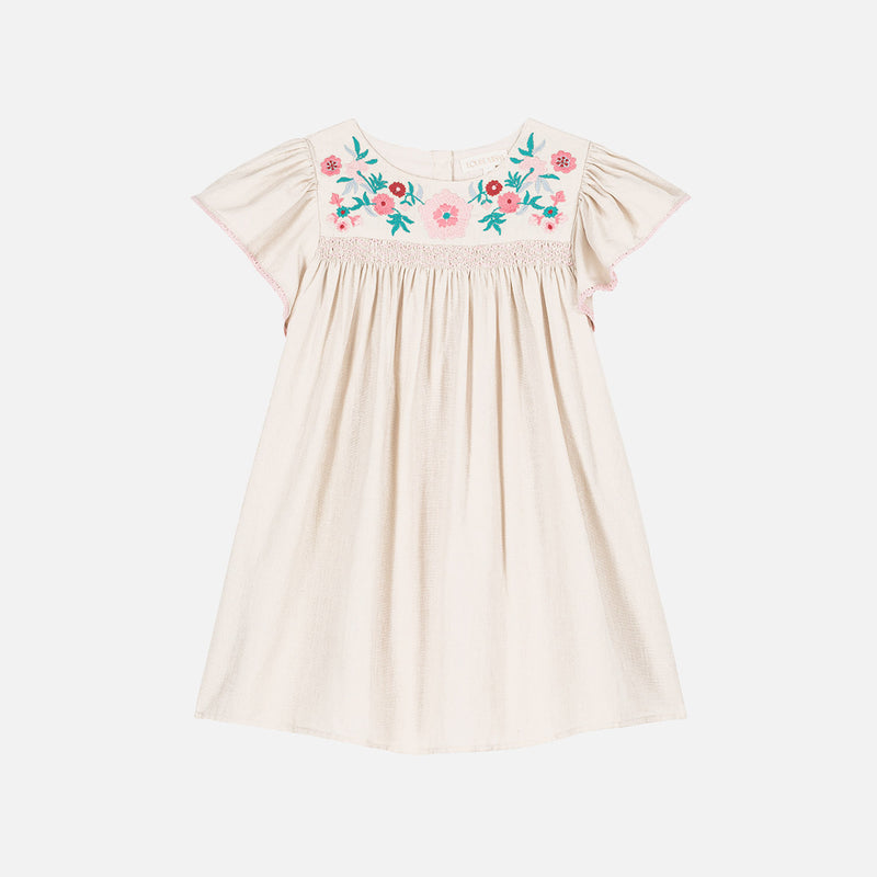 Cotton/Linen Ana Dress - Cream