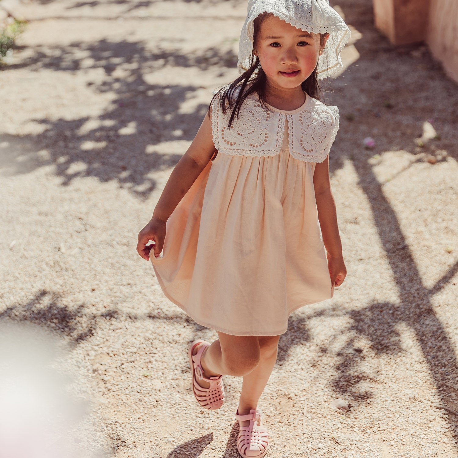Kids Cotton/Linen Warie Dress - Blush – MamaOwl